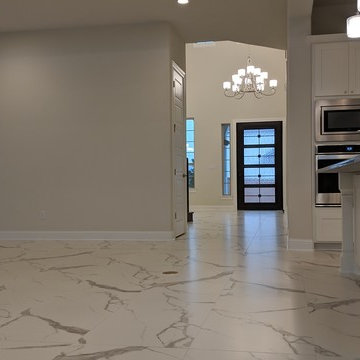 24x48 Calcutta Matte Porcelian Tile Installation