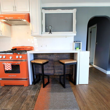 Orange Retro Kitchen Appliances with Modern Touch