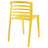 Modern Contemporary Kitchen Dining Side Chair Yellow, Outdoor and Indoor