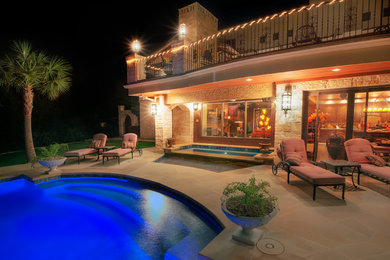 Transitional pool photo in Austin