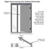 Clear 1-Lite Fiberglass Smooth Door With Sidelite, 51"x81.75", RH In-Swing