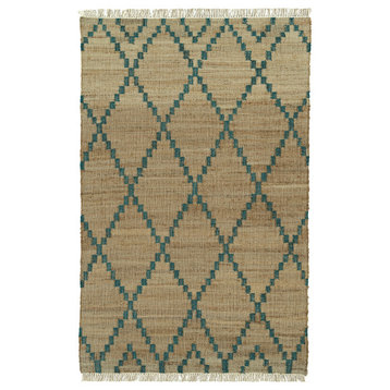 Natural Jute Collection Teal 18" x 18" Square Indoor Square