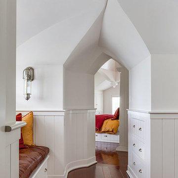 Summer Mooring - Bedroom Hallway & Window Bench - Cape Cod, MA Custom Home -