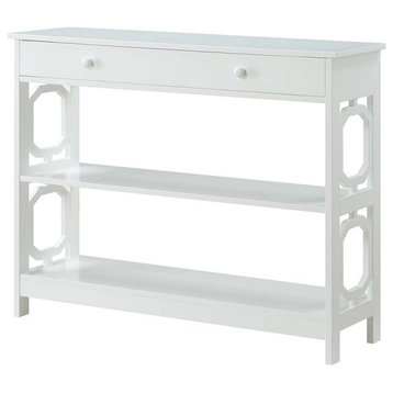 Omega 1 Drawer Console Table With Shelves