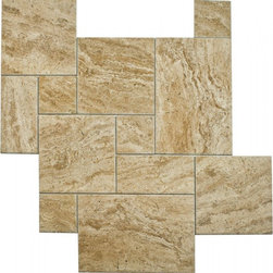 4 sz. Pattern Set Travertine - Caramel Walnut - Flooring