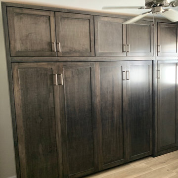 Shaker Queen Horizontal Murphy Bed in Warm Toffee on Maple