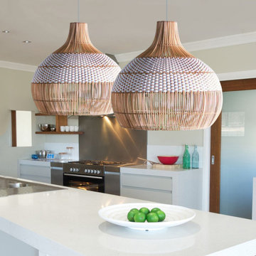 Bamboo Lampshade, Bamboo Pendant Light Rattan Light For Kithchen Living Room