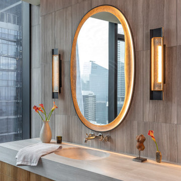 Proper Vibes Penthouse Vanity with Silver Travertine