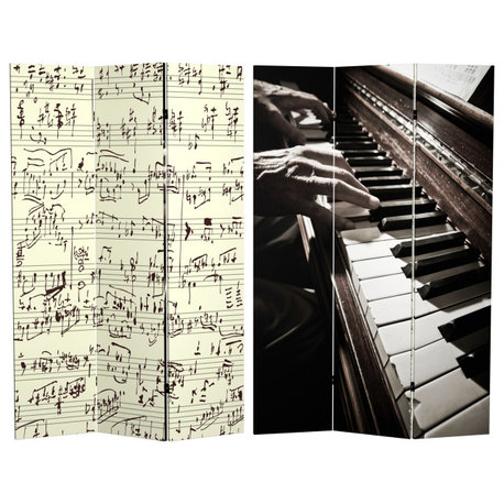 6' Tall Double Sided Music Canvas Room Divider