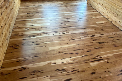 INSTALLATION JUST IN OF THIS BEAUTIFUL RUSTIC BARK HICKORY FLOORING!