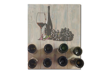 Functional Wall Art - Wine Rack "GRAPES"