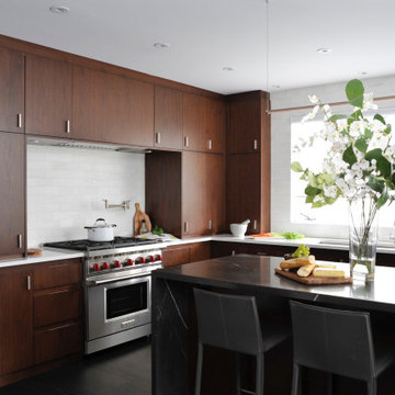 Moody kitchen and den