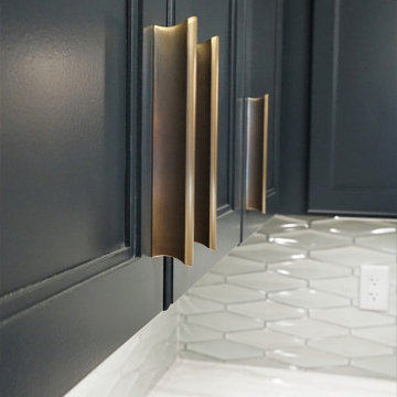 Navy Blue Buffalo Kitchen