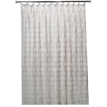 Chichi Petal Shower Curtain, Ivory