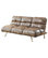 Dupree Mocha Padded Leatherette Futon Sofa Converts Into Bed