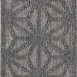 Nourison - Nourison Palamos Contemporary Dark Gray 2'x4' Area Rug - Add some star quality to your decorating style with this elegantly patterned area rug from the Palamos Collection! Its complex linear design creates a pleasing pattern of interlocking stars. High-low pile with stunning dimensionality is a super-chic yet casual look.