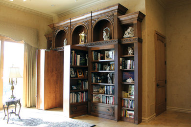 Ornate Bookcase Gun Safe & Panic Room
