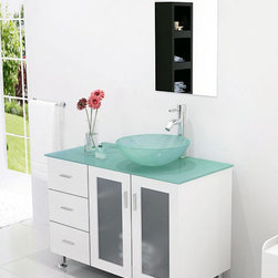 Abaco 39 inch Vessel Sink Bathroom Vanity Glass Vessel Sinks - Products