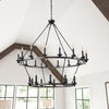 26-Light Wagon Wheel Chandelier Candle Style Ceiling Light