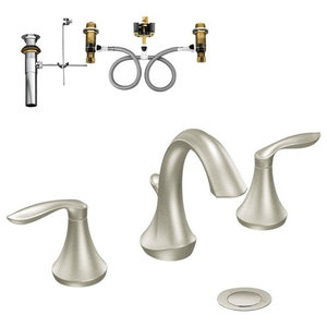Moen Eva 2 Handle High Arc Bathroom Faucet Transitional Bathroom Sink Faucets By The Stock Market Houzz Moen Eva 2 Handle High Arc Bathroom Faucet Transitional Bathroom Sink Faucets By The Stock Market Houzz
