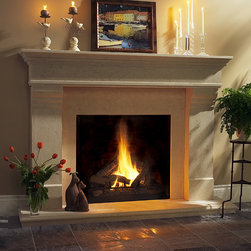 Chelsea Stone Fireplace Mantel - Indoor Fireplaces