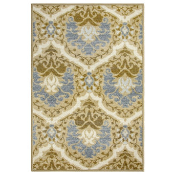 Chloe Geometric Floral Damask Indoor Area Rug, Taupe, 2.6 Ft. X 8 Ft.