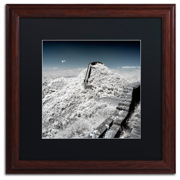 Philippe Hugonnard 'White Wall I' Art, Wood Frame, Black Matte, 16"x16"