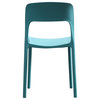 GDF Studio Dean Outdoor Plastic Chairs, Set of 2, Teal