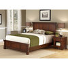 Homestyles Aspen Wood Queen Bed and Nightstand in Brown