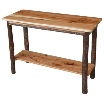 Hickory Console Table, Rustic Hickory