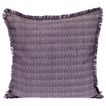 Parkland Collection Transitional Stripes Purple Square 24" x 24" Pillow