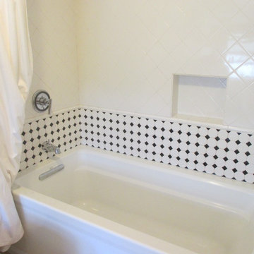 New bathroom & custom tiling. Photo by Blue Door Communications