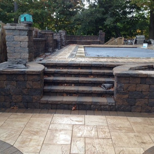 Elegant backyard patio photo in New York