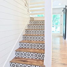 tile on stairs
