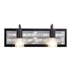 Varaluz 336B02 Abbey Rose 2 Light 17"W Bathroom Vanity Light - Black /
