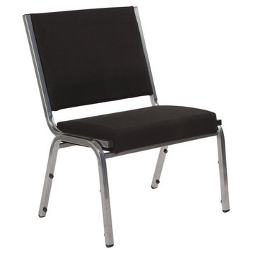 Flash Furniture Hercules Fabric Bariatric Medical Reception Chair in Black