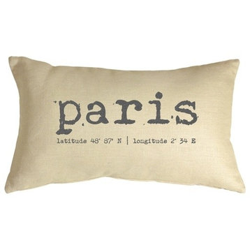 Pillow Decor - Paris Coordinates 12 x 20 Throw Pillow