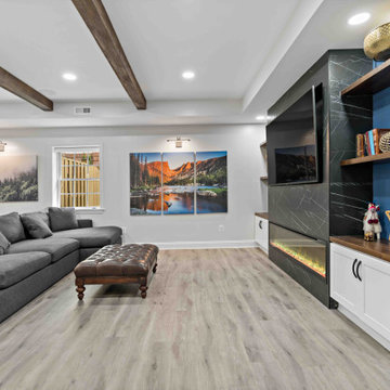 Pristine McLean Kitchen & Basement Remodel Offers Functionality for Large Family