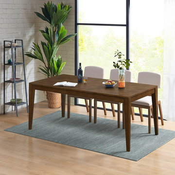 INK+IVY Cove Rectangle Extension Dining Table 6-8 Person, Pecan
