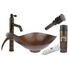 Premier Copper Products BSP1_PVFHDB Vessel Sink, Faucet and Accessories