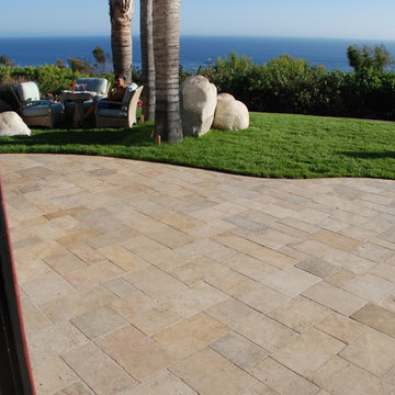 Patio layout showcasing our unique stone elements in architectural settings.