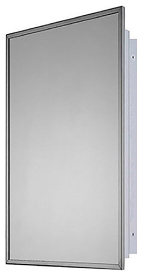 Bright Annealed Stainless Steel Framed Medicine Cabinet 16"x26"