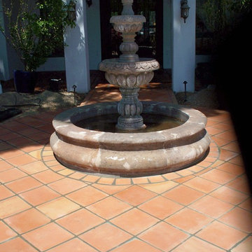 Saltillo tile and Fountain