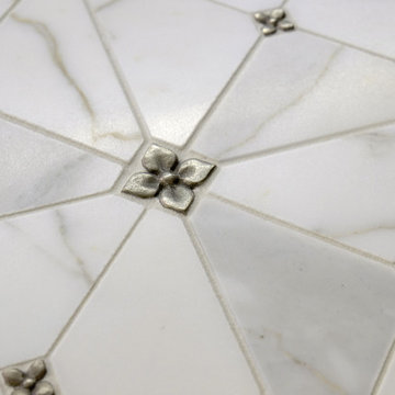 White Bronze Blooming Leaf Floor