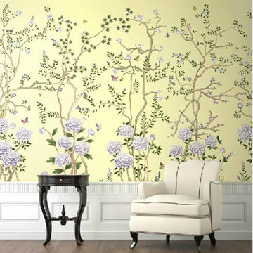 Hand painted wallpaper showroom
