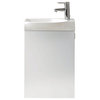 Eviva Tiny 18" White Wall-Mount Bathroom Sink Faucet Bowl Vessel Vanity Set