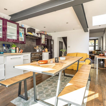 Industrial eclectic kitchen extension