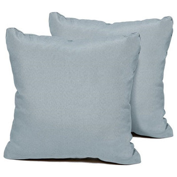 TK Classics SPA Outdoor Square Throw Pillows in Spa Blue (Set of 2)