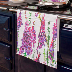 Foxglove Tea Towel - Up the Garden Path Collection - Dish Towels