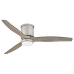 Hinkley - Hinkley 900852FBN-LWD Hover Flush 52" LED Fan, Brushed Nickel - Clean and sleek, Hover is a stunning modern upgrade for any project. Available, Brushed Nickel, Graphite or Matte Black, Hover comes equipped with integrated LED lighting and DC motor technology to deliver excellent energy efficiency. Hover is so versatile; it can be used for both indoor and outdoor spaces. Blades are included with every fan.